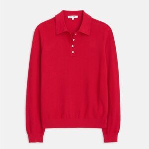 Alex Mill Red Knit Polo Sweater in XS